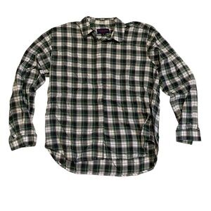 Vintage 90s Chadwicks Plaid Flannel Shirt Relaxed Fit 14